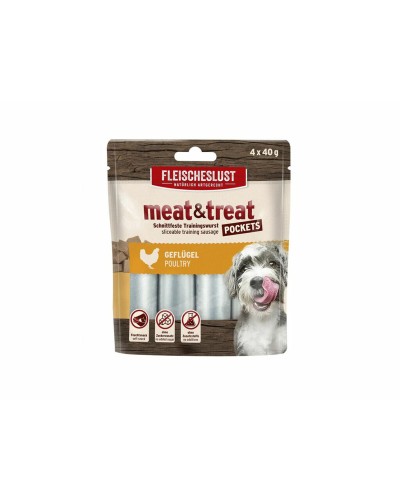 Fleischeslust Snack Cani Pollo - 100% Naturale, Morbido, Addestramento 
