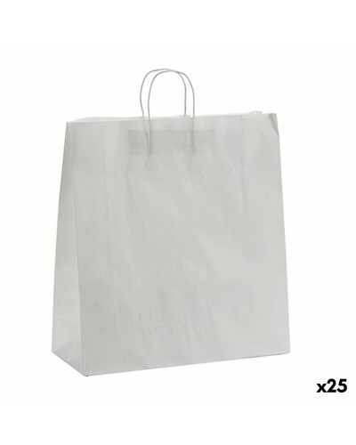 Bolsas de Papel Blanco 46x16x59cm - Shopper Grande Resistente (25 Unidades)
