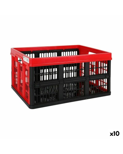 Folding Box with Handles Tontarelli Voilà Red 45 L 53 x 37 x 27 cm (10 Units)