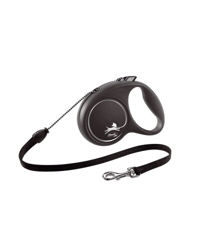 Flexi Retractable Dog Leash 5m - Silver Size S
