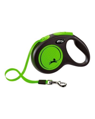 Flexi NEW NEON Dog Leash Size S, 5m - Neon Green
