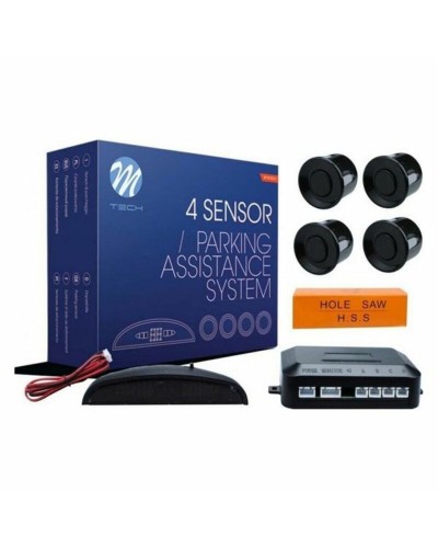 M-Tech Sensore di Parcheggio Nero 4pz - Diametro 21.5mm - Assistenza al Parcheggio
