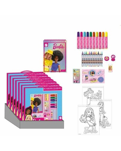 Barbie Pink Stationery Set: Pencil Case, Pens, Eraser & Notebook
