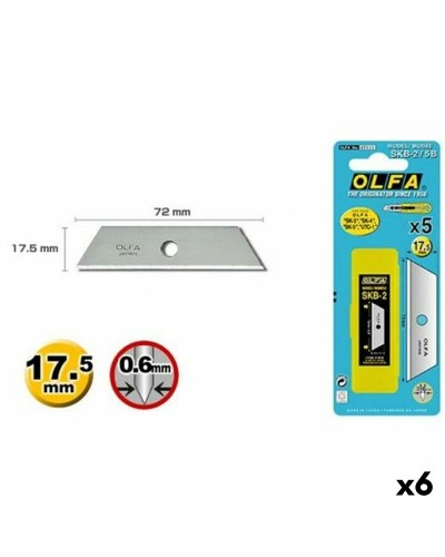 Olfa - Ersatzklingen 17,5 mm (30 Klingen insgesamt) - Profi-Cutter
