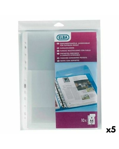Elba Custodie A4 Trasparente - Porta Documenti - 10 Pezzi
