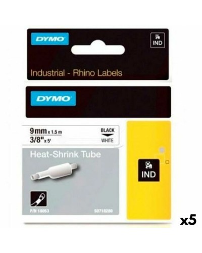 Dymo Rhino ID1-9: Laminierte Bänder 9mm x 1.5m - 5 Stück, Etikettiergeräte
