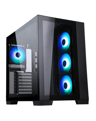 Itek Itgcadcagb Case Dark Cave Gaming Tower Atx 4x12cm Argb Fan 2xusb 3.0 TypE-C Side E Front Panel Temp Glass