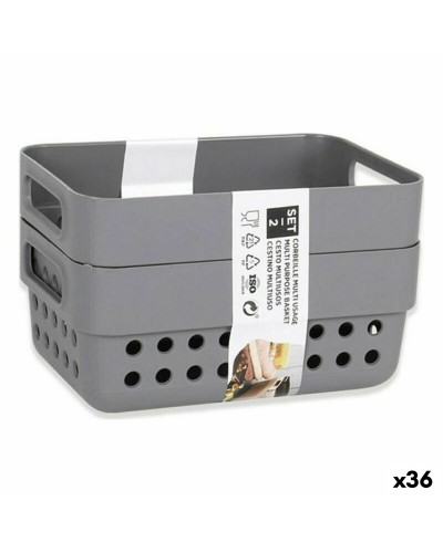 Multi-purpose basket Confortime 144902 12 x 7,5 x 7 cm (2 Pieces) (36 Units) (12 x 7,5 x 5 cm)