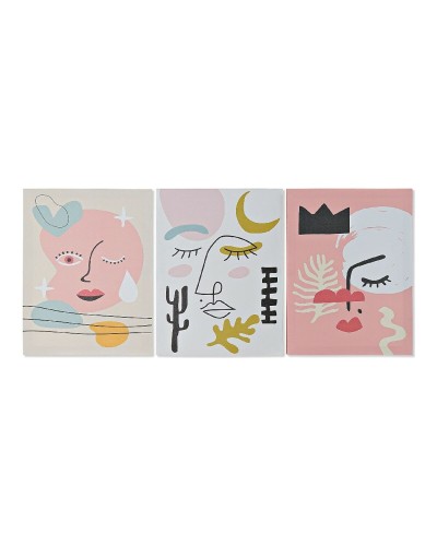 Tavla DKD Home Decor Face Kanvas Abstrakt (30 x 1,8 x 40 cm)
