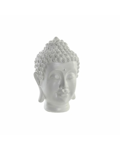 DKD Home Decor Estatua Buda Blanco Resina 30cm - Decoración Zen

