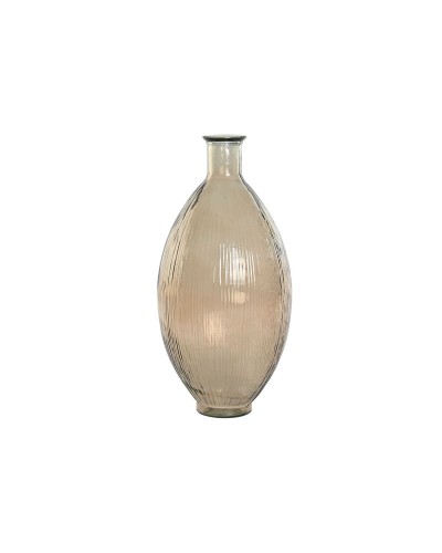 Vaso Home ESPRIT Taupé Vetro Riciclato 30x30x59cm - Design Eco Chic
