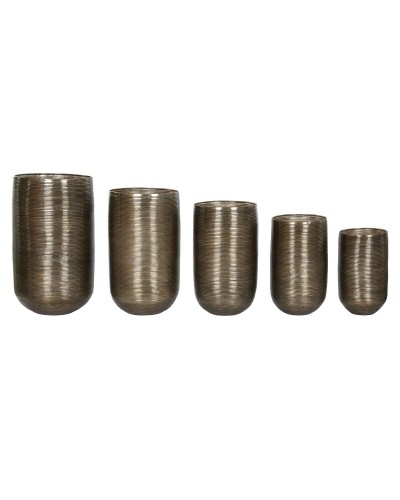 ESPRIT Vaso Rame Alluminio Moderno - 50x50x89cm - Decorativo Design Casa
