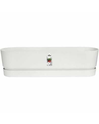 Elho Rechteckiger Balkonkasten 70cm - Weiß, Robuster Kunststoff
