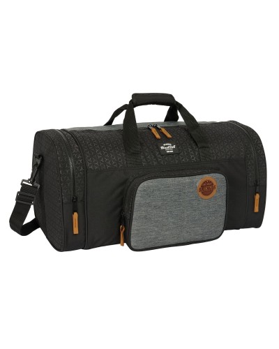 BlackFit8 Old School Gym Bag - Black Grey 55cm - Sports and Travel
