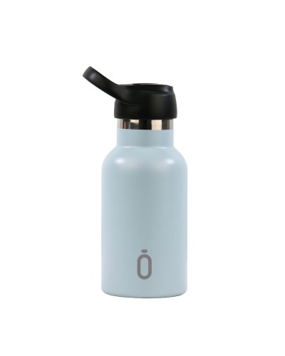 Safta Light Blue Stainless Steel Thermal Bottle with Silicone - Portable & Eco-Friendly
