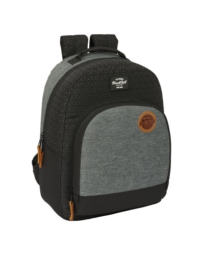 BlackFit8 Old School Schulrucksack Schwarz/Grau - 32x42x15 cm - Unisex
