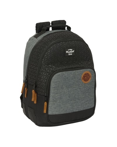Koululaukku BlackFit8 Old school Musta Harmaa 32 x 42 x 15 cm