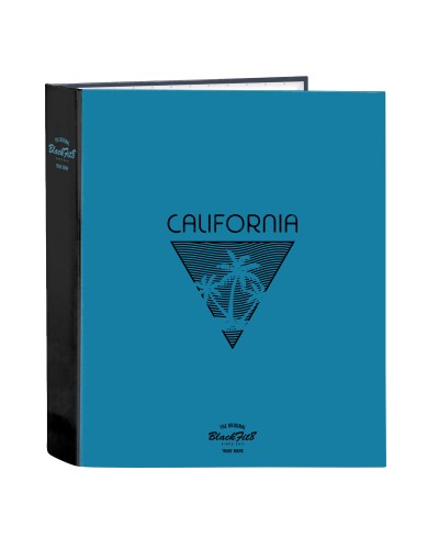 Ringmap BlackFit8 California Blauw Zwart A4 27 x 33 x 6 cm