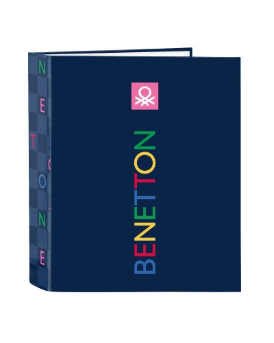 Ringmap Benetton Damero Marineblauw A4 27 x 33 x 6 cm