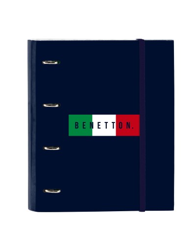 Benetton Ringordner Flag Marineblau - 27x32x3.5cm - Schule/Büro
