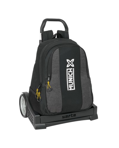 Munich Topo Black School Trolley - 32x44x16 cm - School Rolling Backpack

