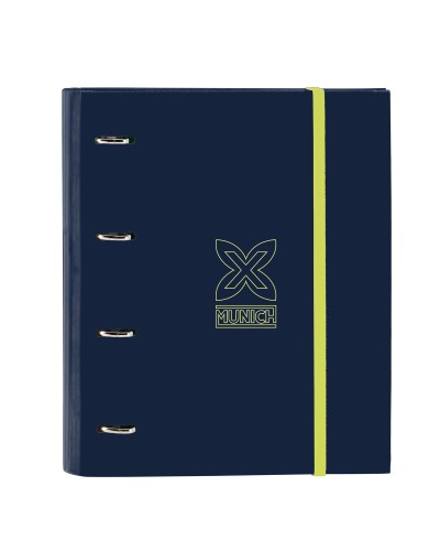 Munich Ring Binder North Blue: 27x32cm, 4 Rings, A4 Document Holder
