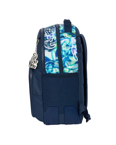 Sac à Dos Scolaire El Niño Kook Bleu : 32x42cm, Bretelles Rembourrées, Idéal pour l'École
