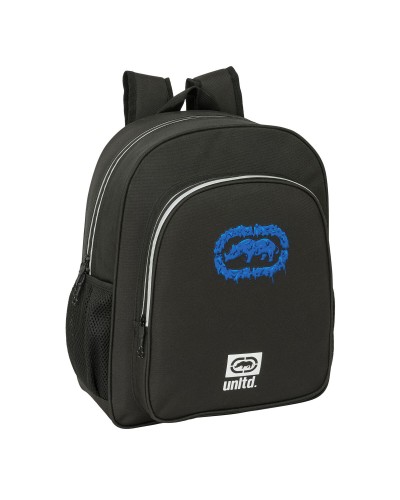 Ecko Unltd. Mochila Escolar Worldwide Negra 32x38x12 cm - Resistente y Espaciosa
