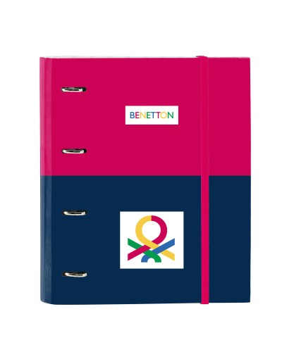 Benetton Raccoglitore Anelli Cherry: Blu Marino, 27x32cm, 3.5cm - Scuola/Ufficio
