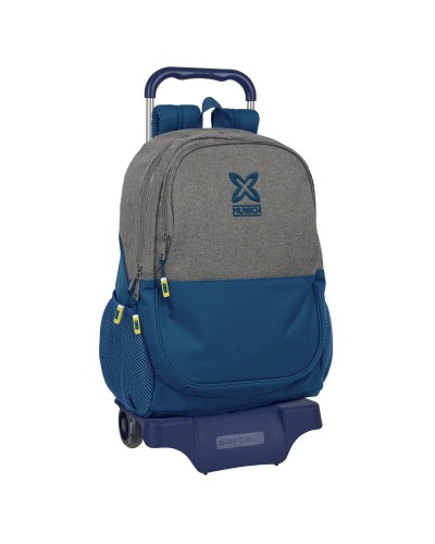 Trolley Scuola Munich Street Azzurro Grigio 32x44x16 cm - Zaino Rotelle
