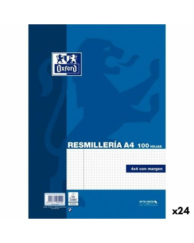 Oxford OptikPaper Bleu A4 - 24 Blocs x 100 Feuilles - Recharge Cahier
