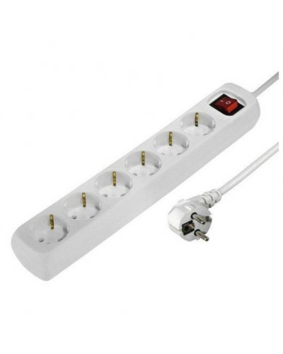 Hama Power Strip 6 Sockets with Illuminated Switch - Overvoltage Protection
