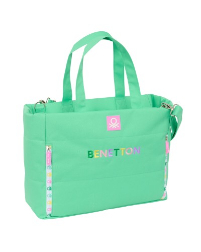 Benetton Laptop Tasche Mint 40x31x17cm - Büro Schultasche Aktentasche
