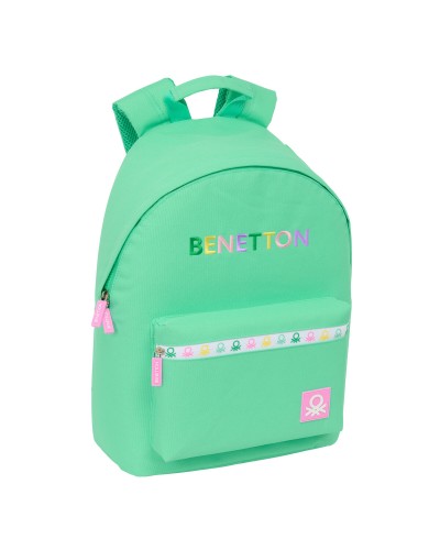 Benetton Green Laptop Backpack - 31x41x16 cm - School/Leisure
