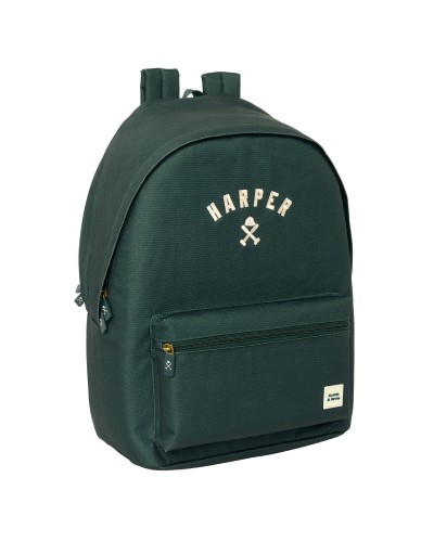 Harper & Neyer Zaino Portatile Verde Scuro - 31x44x18 cm - Lavoro/Università
