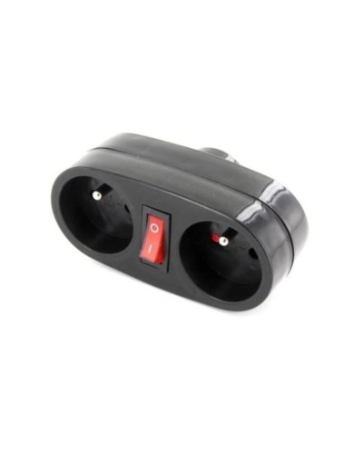 Chacon Mehrfachsteckdose 2 Steckdosen mit Schalter - Sichere Steckdosenleiste
