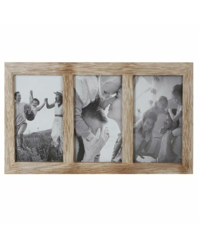 Marco de Fotos DKD Home Decor Cristal Natural Montaña Madera MDF (35 x 1,2 x 18 cm)