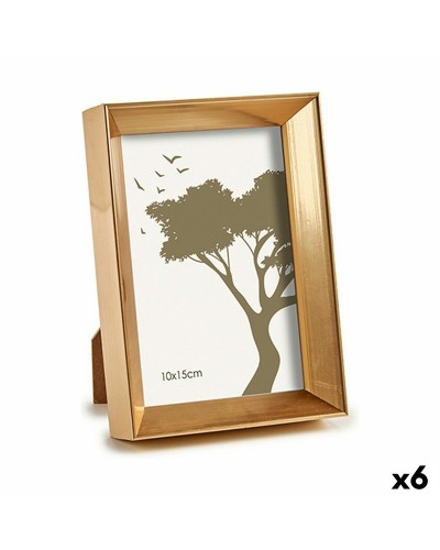 Cadre photo GiftDecor WPC0235MG-1 Doré verre Plastique (6 Unités)