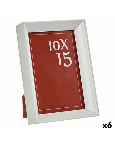 Cornice Portafoto GiftDecor WPC0235MG-1-WH Bianco Vetro Plastica (6 Unità)