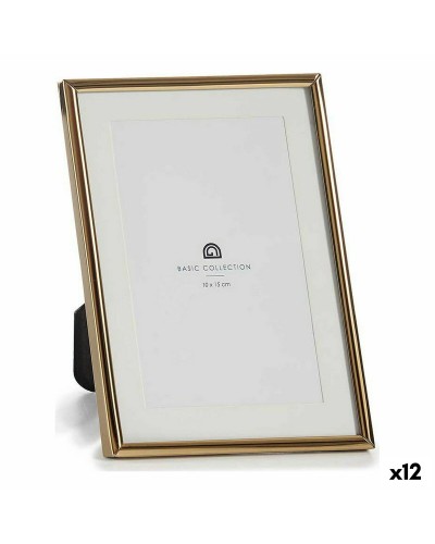 Cadre photo GiftDecor MS610001-MAT GOLD Doré Verre Acier (12 Unités)