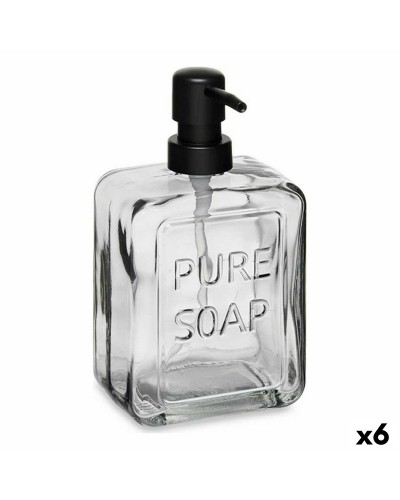 Saippua-annostelija Pure Soap Kristalli Musta Muovinen 570 ml (6 osaa)