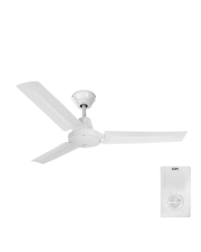 Ventilatore da Soffitto EDM 33981 Bianco 60 W Ø 140 cm industriale
