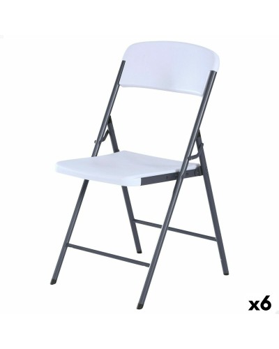 Folding Chair Lifetime Valkoinen 47 x 84,5 x 48 cm (6 osaa)