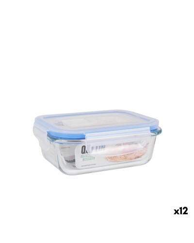 Quttin Fiambrera Hermética 375ml - Rectangular, Set de 12 Piezas
