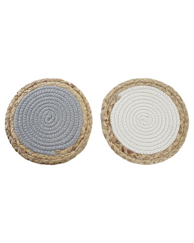 DKD Home Decor Sottopentola Individuale Cotone 20x20 cm - Set 2 Unità
