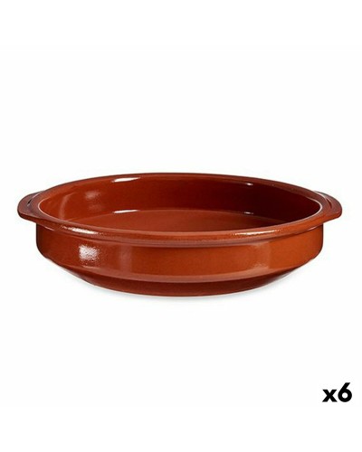 Baking Tray Apples Clay Baked 38x36 cm - Optimal Cooking - Set of 6 Units
