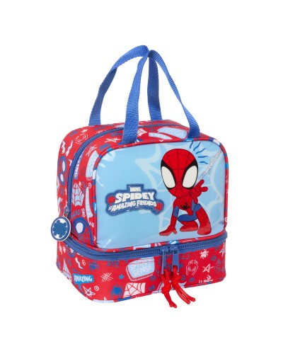 Boîte à Goûter Spider-Man Rescue: Bleu Rouge, 20x20x15cm - École & Voyage

