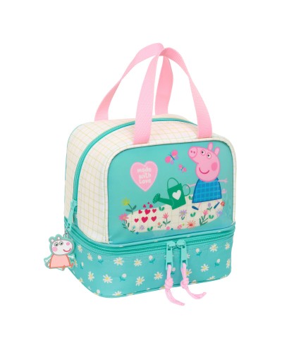 Peppa Pig Lunch Bag Pretty Flowers - Yellow Mint 20x20x15 cm
