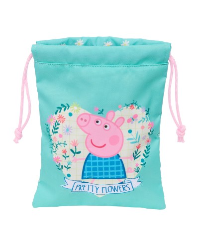 Peppa Pig Lunch Box Pretty Flowers - Yellow Mint - School and Travel
