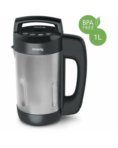 H.Koenig 850W Blender: Powerful, Black/Grey, Ideal for Smoothies and Sauces
